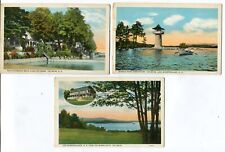 Lake Winnepesaukee NH 3 Views Spindle Point The Weirs Winnecoette Shore 1920s picture