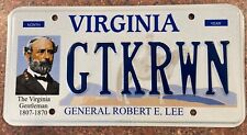 Exp Virginia Personalized Vanity License Plate Va DMV Robert E Lee CSA RE Tag picture