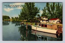 Indian Rocks Beach FL- Florida, Bayous And Beautiful Homes, Vintage Postcard picture