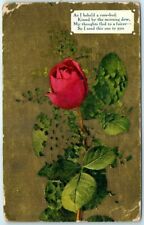 Postcard - Greeting Card with Poem - Rose/Flower Art Print picture