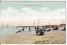 Bathing Beach Chicago Illinois Vintage Postcard Unposted Swimmers Bathing Suit picture