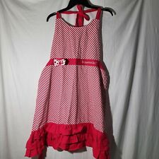 William Sonoma American Girl Kitchen Apron Ruffle polka dot candycane CLEARANCE picture