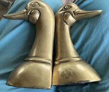 6.25” Brass Duck Bookends- Vintage picture