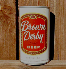 Tough STORZ BREWING ~ BROWN DERBY LAGER STRAIGHT STEEL B/O BEER CAN OMAHA NE picture