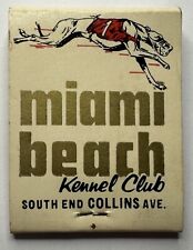VINTAGE MATCHBOOK - Miami Beach Kennel Club - Dog Race Track picture