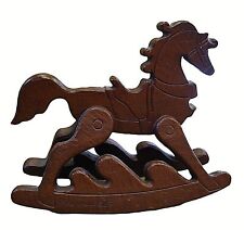 Vintage 1989 Red Mill Mfg Rocking Horse Figurine Statue 8” X 9” Made In USA picture