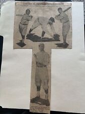 Tiny Graham Pete Hughes Ed Wright Oklahoma City Indians 1921 Baseball 6X12 Panel picture