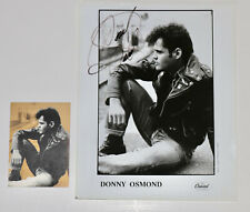 Donny Osmond signed press photo 1989 and party invite for Capitol album picture