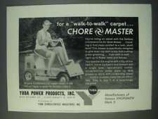 1959 Yuba Power Products Choremaster Lawn Mower Ad - for a walk-to-walk carpet picture