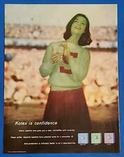 1960 Kotex napkins Feminine Product Kotex is confidence Vtg 1960's Print Ad picture