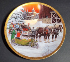 Harley Davidson 1995 Collector Plate Holiday Memories “Late Arrival” 2nd Ltd Ed picture