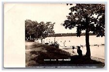 Postcard: IA RPPC 1910 Dixons Beach, West Okosoji Lake, Iowa - Posted 1 Cent picture
