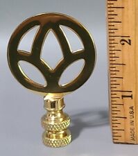 Stunning Polished Brass Peace Symbol Lamp Finial 2.5''High 1.5'' Wide #L.F.W9 picture