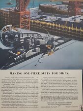1942 The Linde Air Products Company Fortune WW2 Print Ad Q4 Shipyard Tugboat picture
