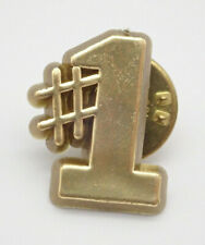#1 Number One Gold Tone Vintage Lapel Pin picture