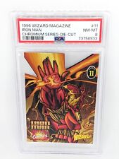1996 Wizard Magazine Chromium Series Die-Cut #11 Iron Man PSA 8 picture
