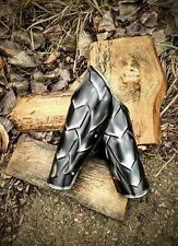 Medieval Pair of LARP steel bracers, fantasy warrior costume, medieval knight picture