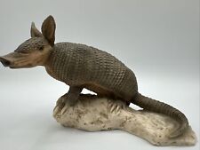 Vintage CASTAGNA Italy Armadillo Figurine Hand Sculpted Alabaster Collectible H picture