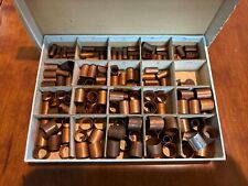 Vintage Lot of 130+ Dental MOYCO SEAMLESS COPPER BANDS & Box picture