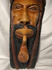 Big 20” Hight Hand Carved Wood African Folk Art Mask Beautiful Fabulous LargeB13 picture