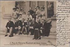 Die Kaiserin Friedrich mit ihren Gästen Germany Wiesbaden 1900 Postcard to USA picture
