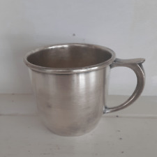 Vintage 1948 Rogers silverplate infant baby cup mug initials JKJ picture