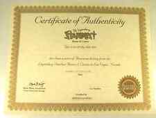Stardust Hotel Casino Original Certificate of Authenticity from Las Vegas Nevada picture