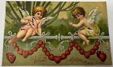 With All Affection Hearts Cupid & Glitter Postcard picture
