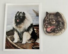 Keeshond Note Cards and Fridge Magnet ~by Ruth Maystead and Chuck Brown picture