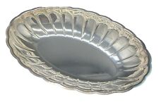Vintage WM.A Rogers Oval Scalloped Silver Plated Serving Dish Bowl picture