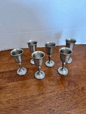6/Footed Pewter 4”/Goblets /Conn House picture