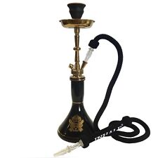 24’’Hookah With A Solid brass shaft And A  handblown glass.  24K Gold Logo picture