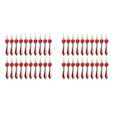 40 Pack Icicle Prism Red Glass Chandelier Ice  Sun Catcher for Lamp3343 picture