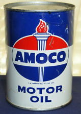VTG AMOCO MOTOR OIL CAN Empty 1950's picture