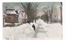 A Winter Scene in Lawrence, Massachusetts, on Lowell Street, Vintage  Postcard picture
