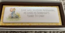 Hallmark Betsey Clark Little Gallery Walnut Frame Picture Love Will Blossom New picture