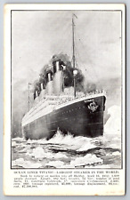 Postcard Steamer Titanic Ocean Liner Largest Steamer in World A10 picture