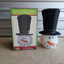 Snow Friends Snowman Cracker Barrel Christmas Tree Topper Large 18.5” With Box picture
