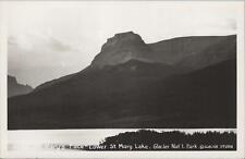 RPPC Postcard St Mary's Face Lower St Mary Lake Glacier Ntl Park Montana MT picture