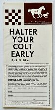 1965 Halter Your Colt Early Vintage Texas Horseman Brochure Purina Horse Chows picture