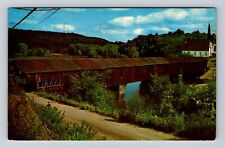 Bath NH-New Hampshire, Old Covered Bridge Ammonoosuc Vintage c1971 Postcard picture