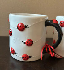 Lang Set Of 2 Coffee Tea Mugs New Hand Painted Ladybug picture