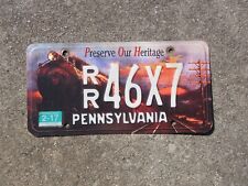2017 Pennsylvania Preserve Our Heritage License Plate Pa Penna Railroad Train picture