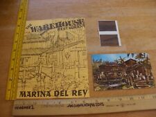 1971 The Warehouse Restaurant menu postcard Marina Del Ray CA  picture