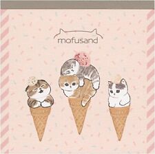 Sun-Star Mofusand Cat Ice Cream Square Memo Pad / Made in Japan picture