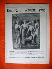 SIREN PRESS ADVERTISEMENT CORSETS BAYADERE FELYNES CAVATIN MIARKA AD 1910 picture