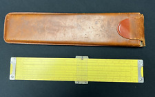 Vintage Pickett Slide Rule N 3-ES Power Log Exponent All Metal Leather Case 1960 picture