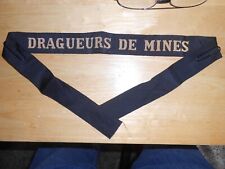 TC003  French navy cap tally, DRAGUEURS De MINES picture