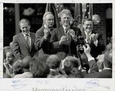 1992 Press Photo Bill Clinton and Politicians at Campaign Speech - pnx01680 picture