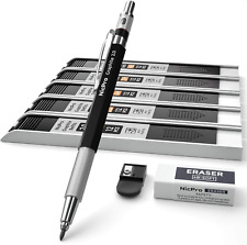 Nicpro 2.0 Mm Mechanical Pencil Set, Artist Metal Lead Holder Metal Marker Carpe picture